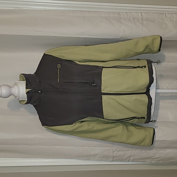Free Country Heavy Fleece Jacket Green and Grey Size S. - Picture 1 of 7